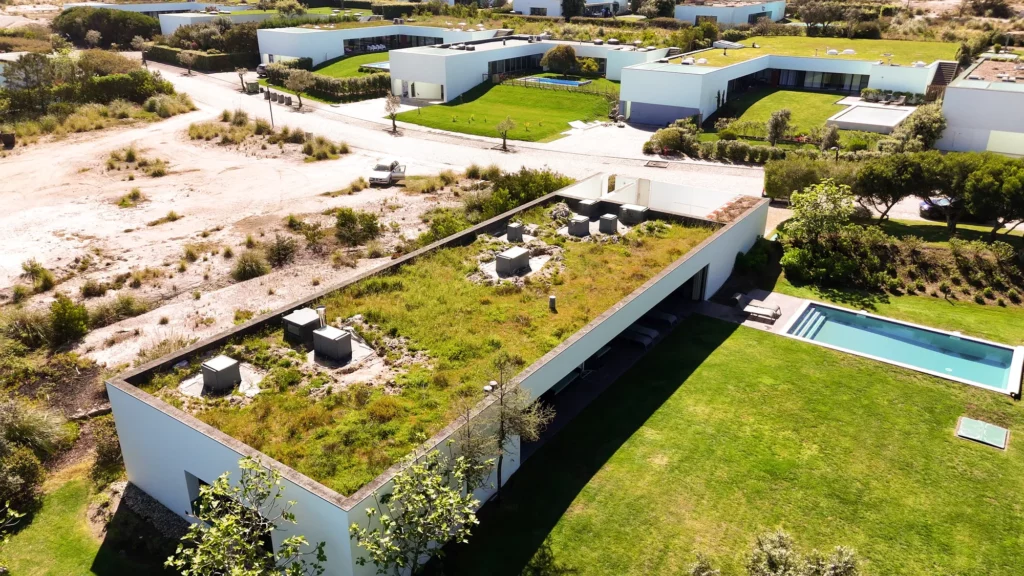 Vista dron de la villa en Bom Sucesso Resort - Óbidos - Portugal